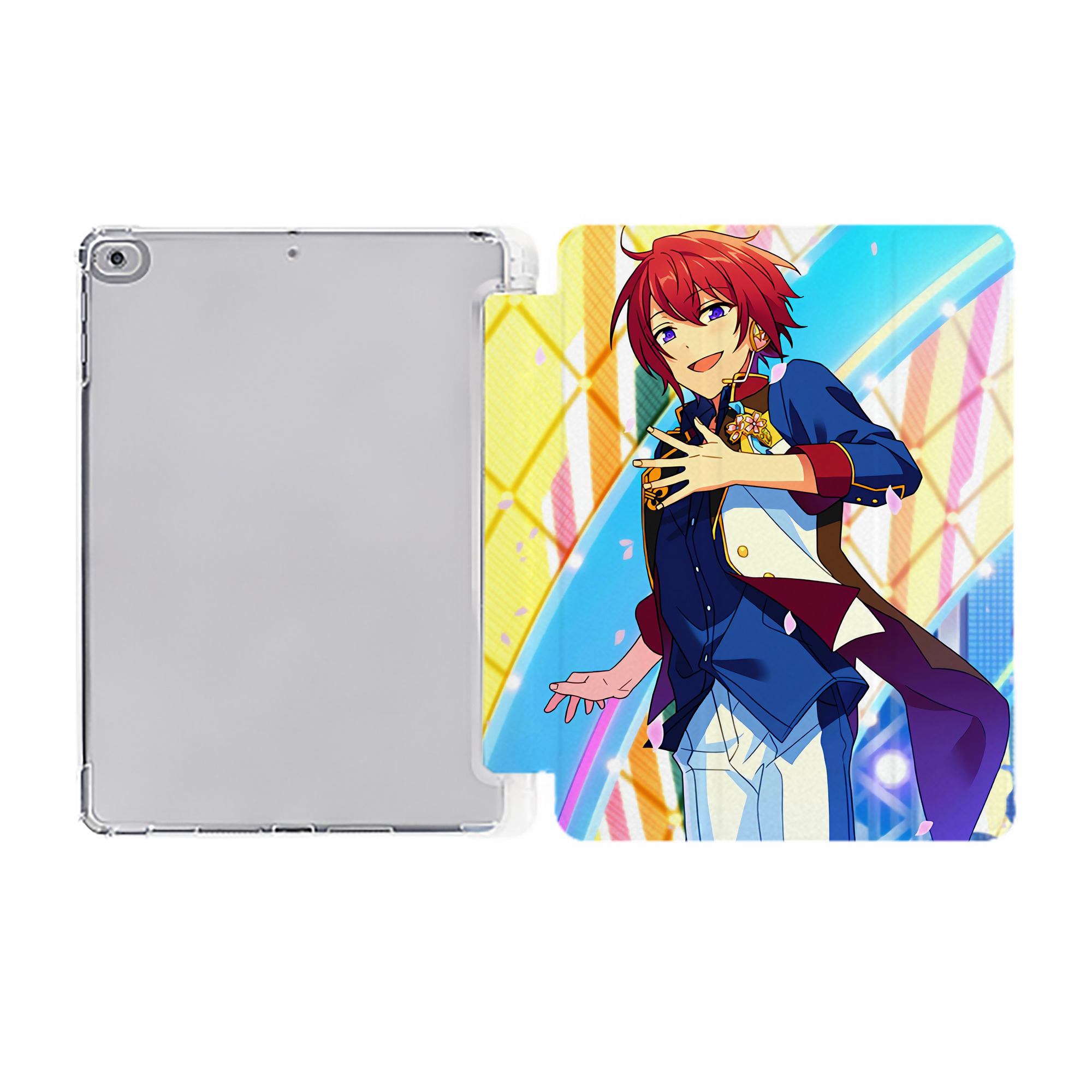 （画像用） あんさんぶるスターズ! Ensemble Stars IPad ケース ペン収納付き 三つ折りスタンド PUレザー×シリコン 対応機種9.5/10.5/10.9インチ